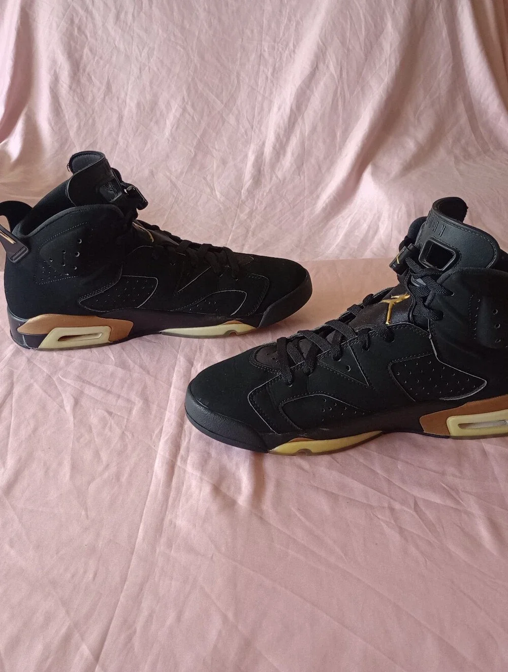 Nike Air Jordan 6 Retro Defining Moments 2020 CT4954-007 Size 12 Black Gold VI